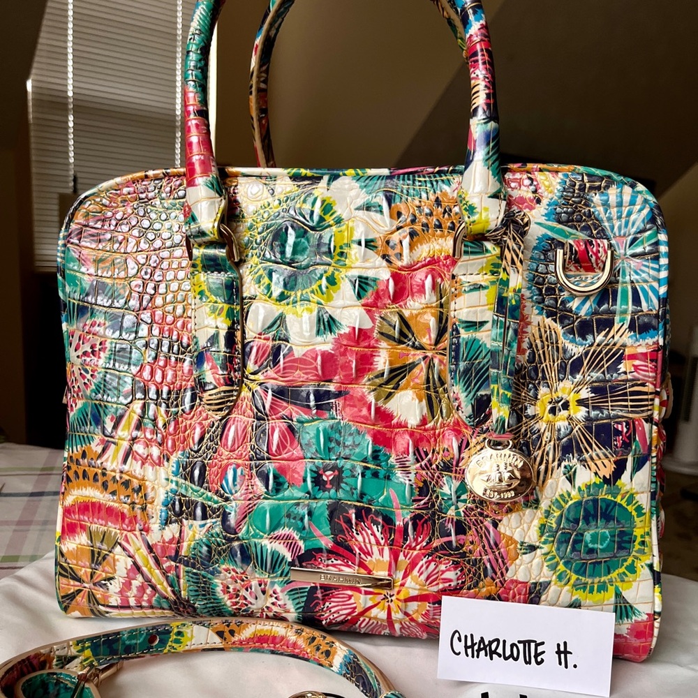 Like New! Brahmin Marissa Desert Bloom in Melbourne leather 🌺